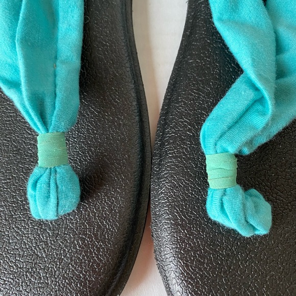 NWT Sanuk Yoga Triangle Sandals Turquoise Size 10 SW11050 - Picture 4 of 13